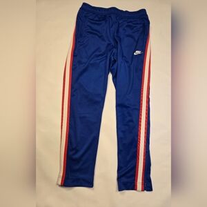 Nike Mens M  Royal Blue Joggers with Red and White Stripe
